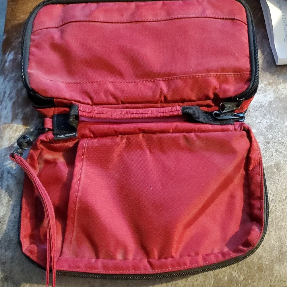 L.L. Bean Red Travel Organizer